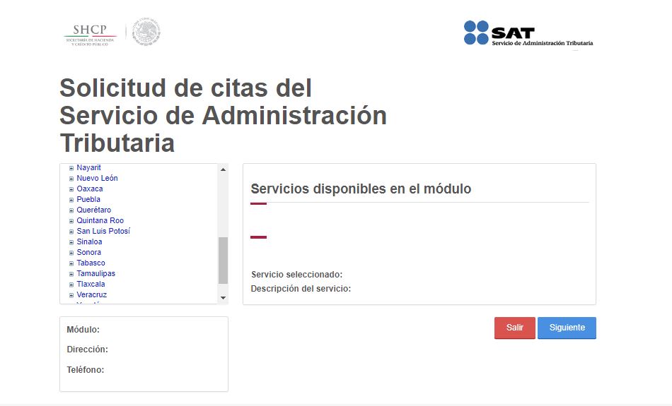 Citas SAT