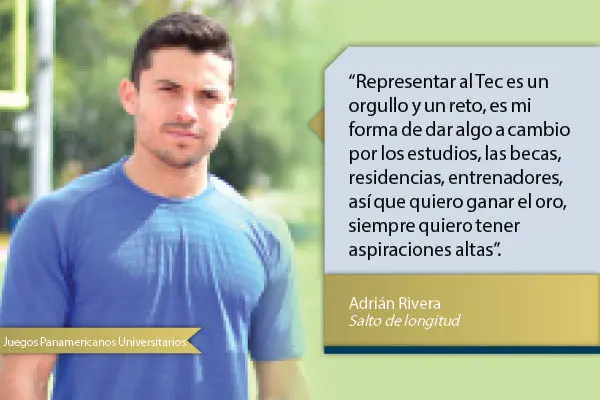 Adri&aacute;n Rivera, deportista del campus Monterrey