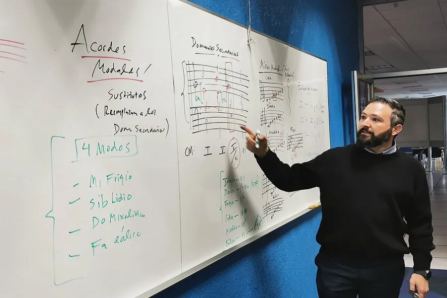 Profesor del Tec en Clase de M&uacute;sica