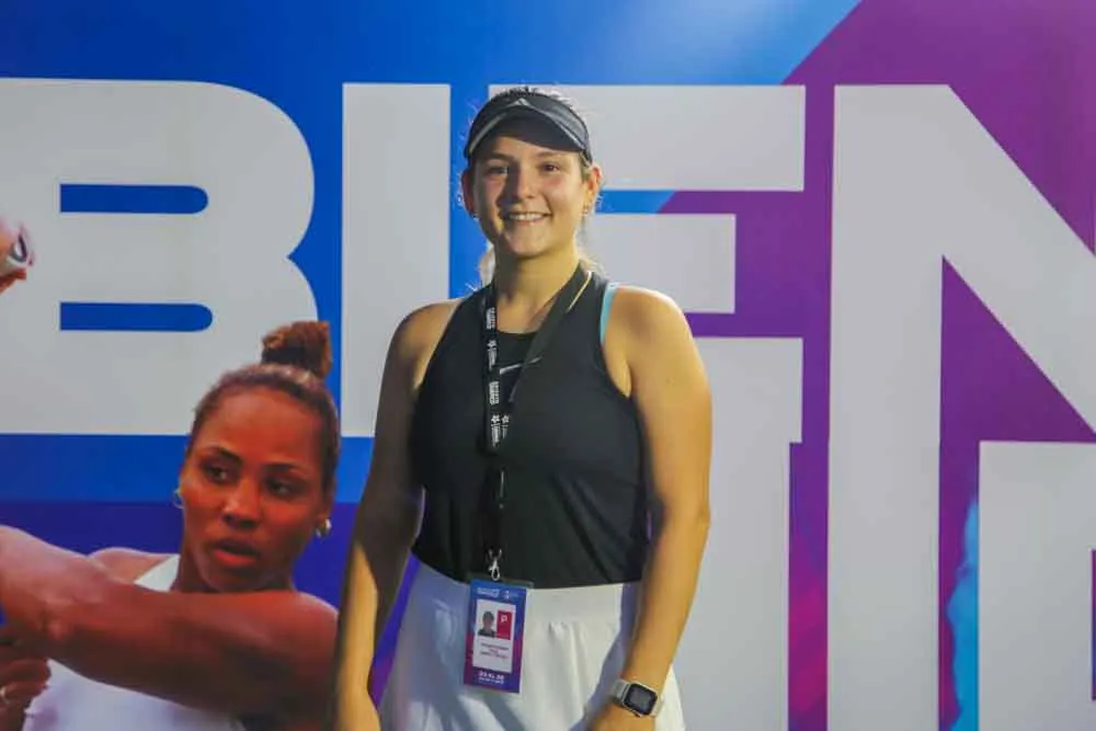 Andrea Fern&aacute;ndez en el Abierto de Tenis