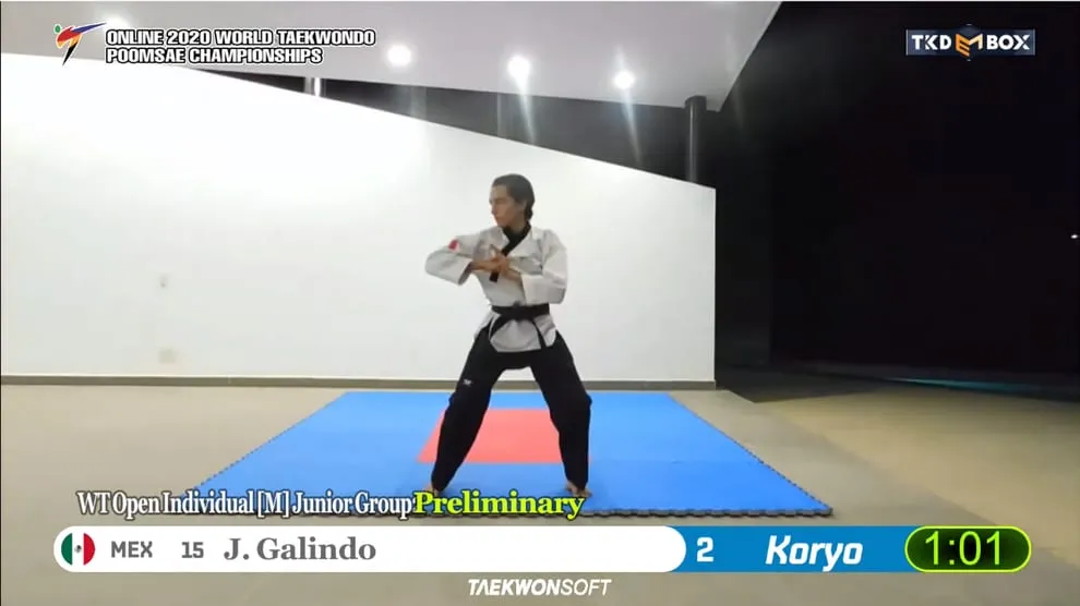 Josu&eacute; Galindo alumno de PrepaTec Guadalajara pas&oacute; a la semifinal del Online 2020 World Taekwondo Poomsae Championships