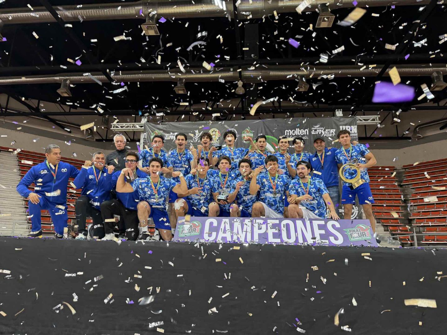 Borregos Qro logra hist&oacute;rico tricampeonato en voleibol