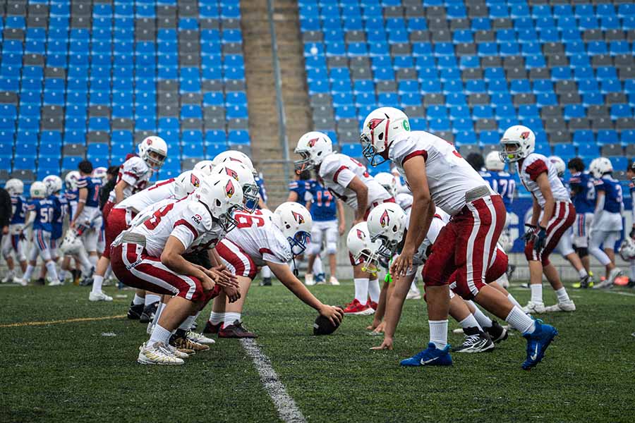Equipo Cardenales de la Campana-Altamira en partido en el Estadio Borregos.