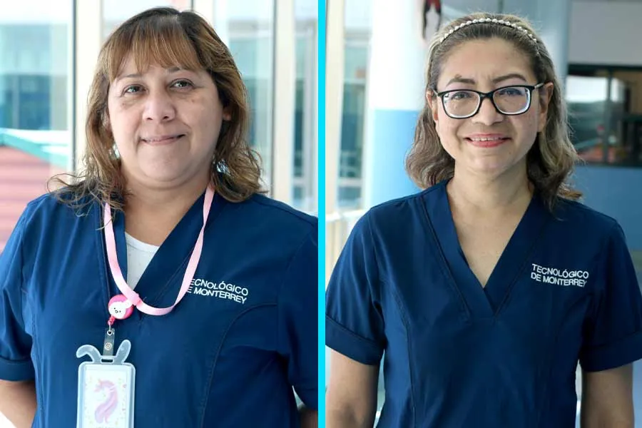 Claudia Gonz&aacute;lez, asistente educativo y Viviana V&aacute;zquez, auxiliar de cocina.