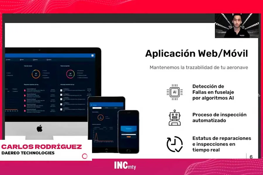 La startup usa inteligencia artificial y drones para revisar las aeronaves y detectar da&ntilde;os.