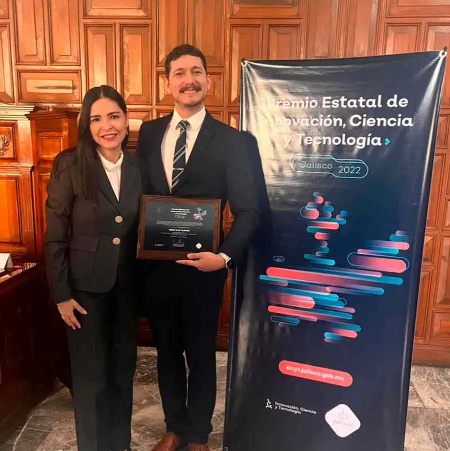 Estudiante del Tec Guadalajara obtiene Premio Jalisco de Ciencia y Tecnolog&iacute;a 2022.