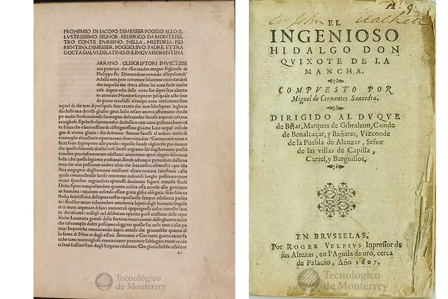 Documentos hist&oacute;ricos de la Biblioteca Cervantina.