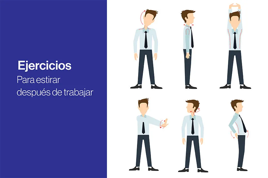 Realiza una serie de estiramientos al final de la jornada laboral, tu cuerpo lo agradecer&aacute; 