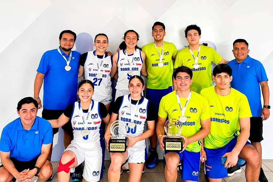 &iexcl;Doble podio! Borregos Toluca triunfan en nacional de b&aacute;squet 3x3