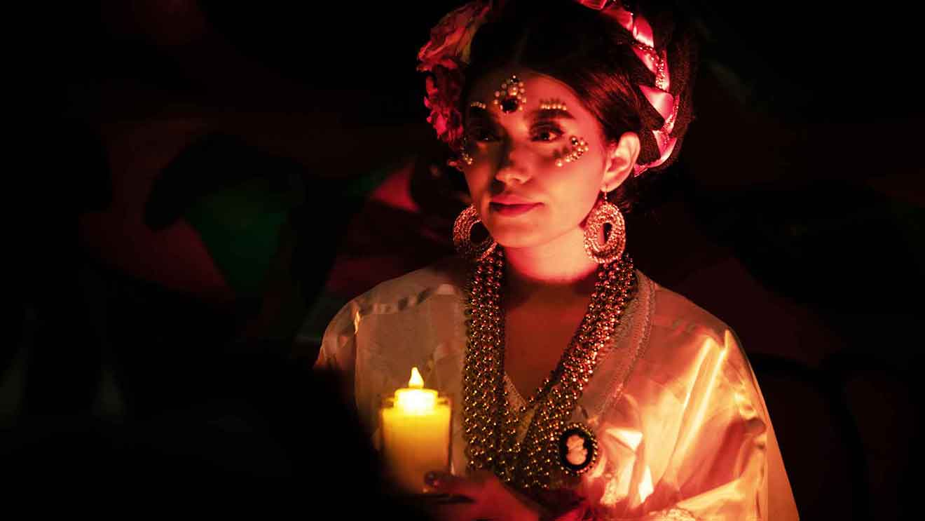 Estudiante PrepaTec Hidalgo en festividad de D&iacute;a de Muertos
