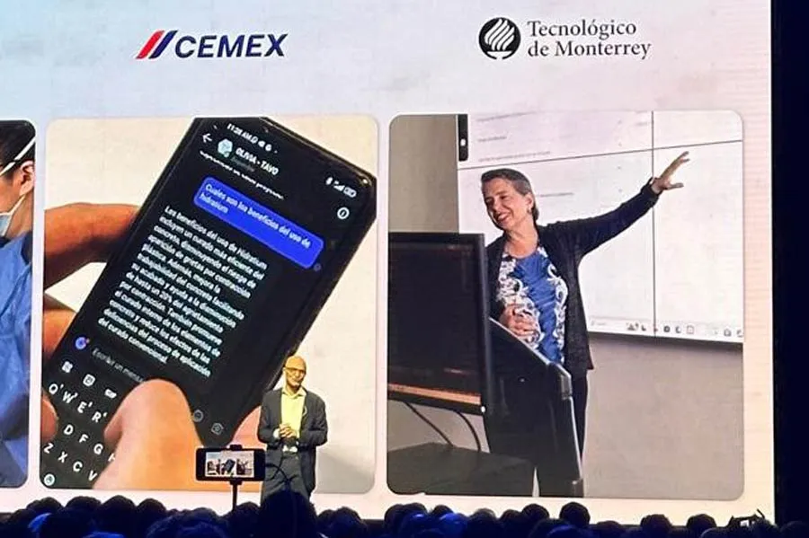 Satya Nadella, CEO de Microsoft, present&oacute; como ejemplo exitoso de&nbsp;adopci&oacute;n de Inteligencia Artificial en M&eacute;xico&nbsp;a TECgpt, el ecosistema de IA del Tec.