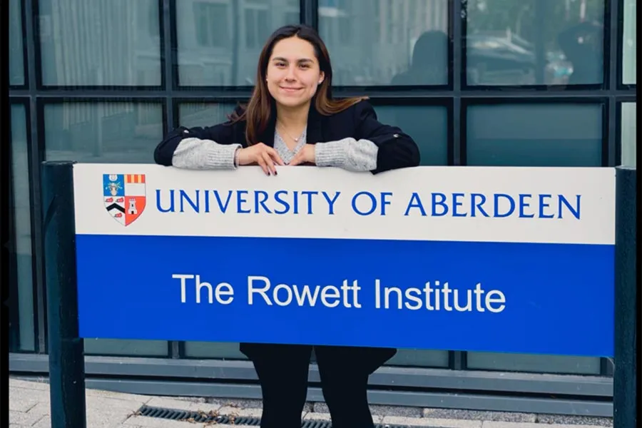 Mar&iacute;a Jos&eacute; Govea en Universidad de Aberdeen. Foto: cortes&iacute;a Mar&iacute;a Jos&eacute; Govea.
