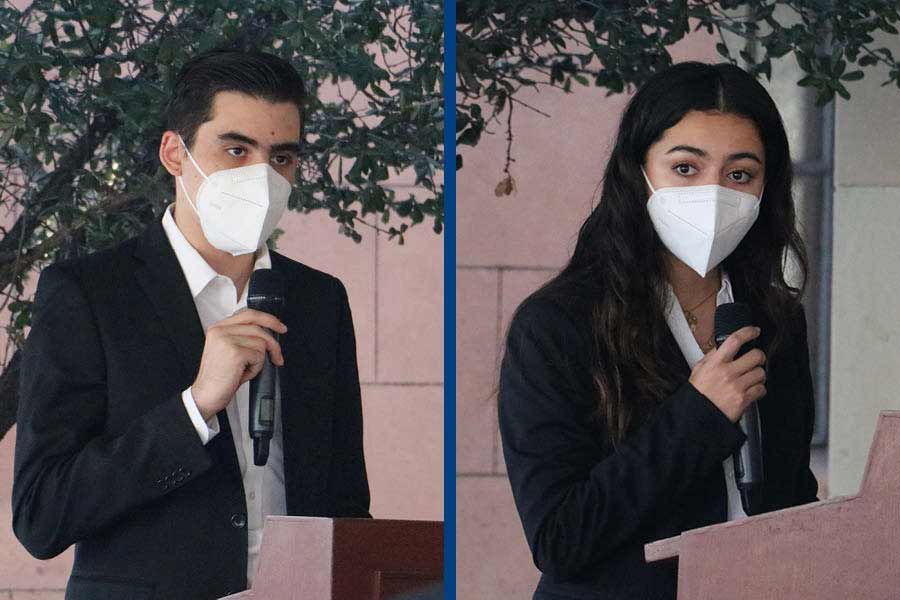 Joel Chávez y Edna Velasco, estudiantes del campus Monterrey e integrantes de la Federación de Estudiantes del Tec (FETEC).