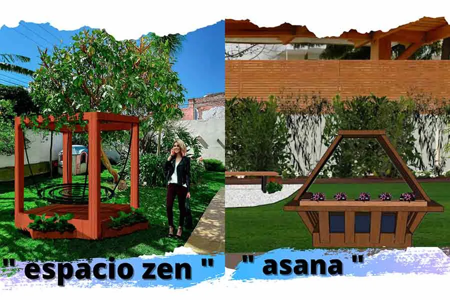 Habit&aacute;culos creados por alumnos. Propuestas: Espacio Zen y Asana