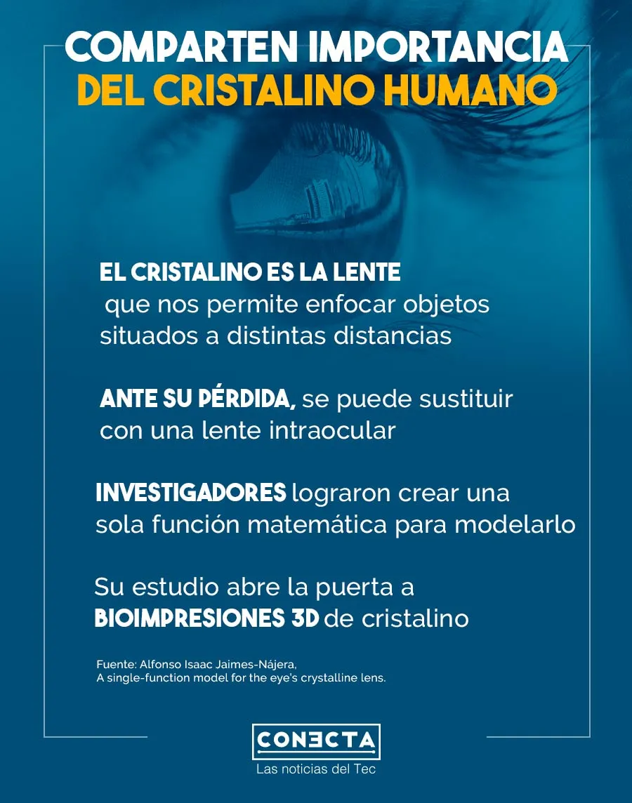 Infografía cristalino ojo humano Dr. Alfonso Jaimes