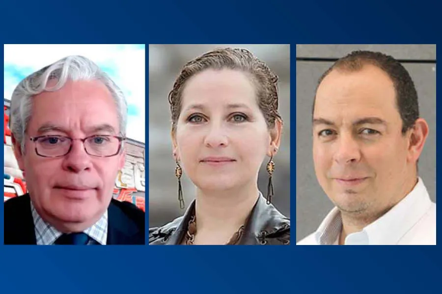 Mario Adri&aacute;n Flores, Moraima Campbell y Sigifredo Trevi&ntilde;o.
