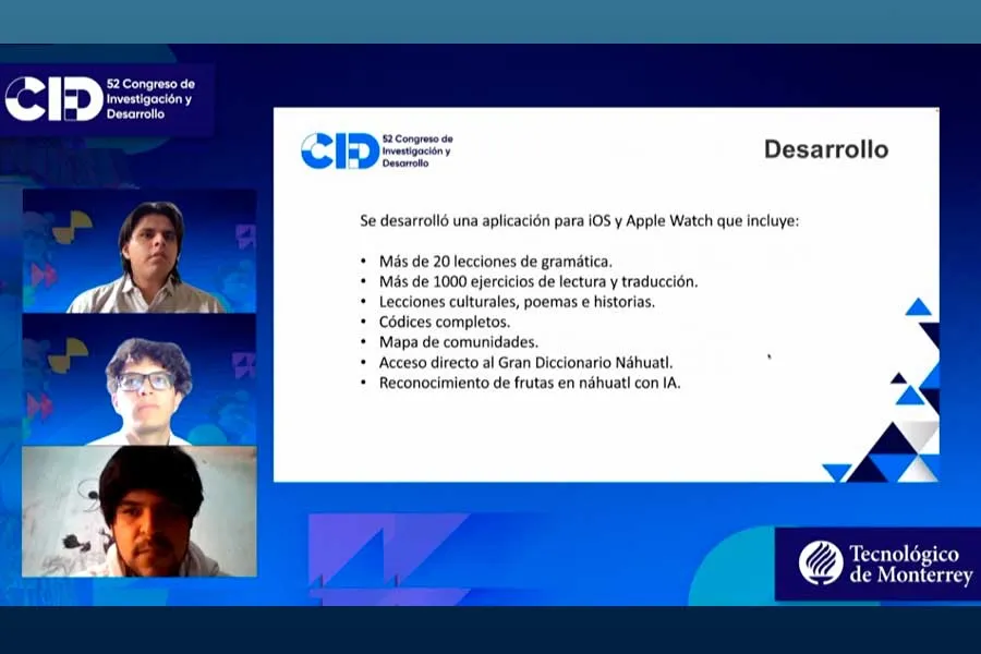 El equipo de estudiantes desarroll&oacute; una aplicaci&oacute;n para dispositivos m&oacute;viles que ayude en el aprendizaje de la lengua N&aacute;huatl