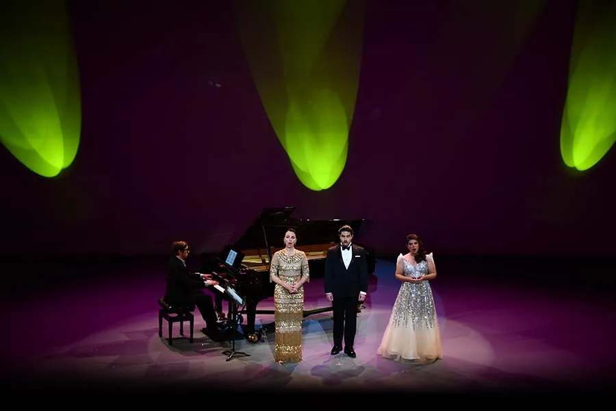 John Arida, Isabel Leonard, Fernando Cisneros y Linda Guti&eacute;rrez en el concierto de la Sociedad Art&iacute;stica del Tecnol&oacute;gico en el Auditorio Luis Elizondo.