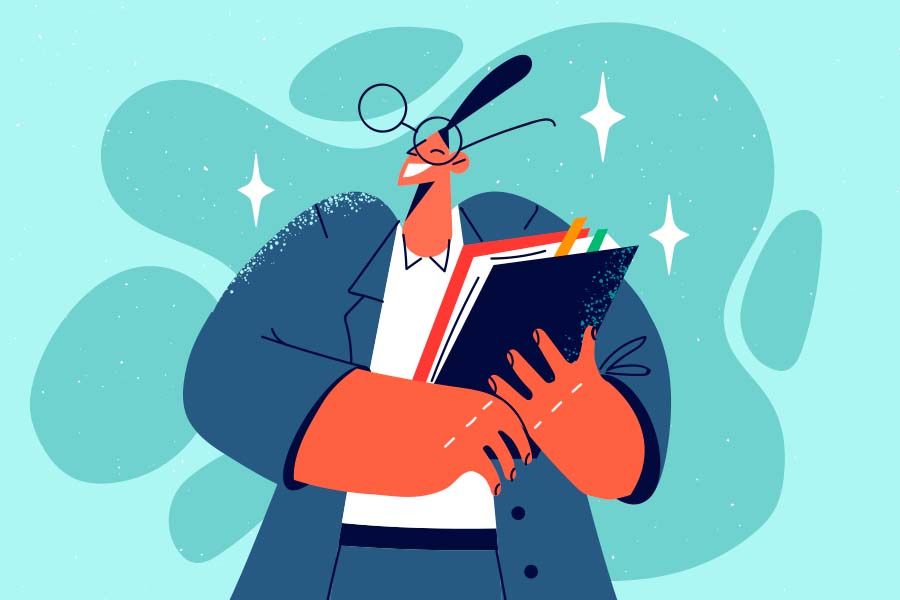 job crafting ilustraci&oacute;n de alguien feliz en el trabajo