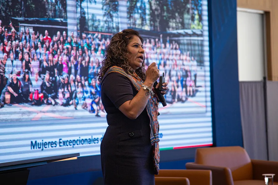 Mar&iacute;a Jos&eacute; Alcal&aacute; en el campus Ciudad de M&eacute;xico. Foto: Ximena Pi&ntilde;a.