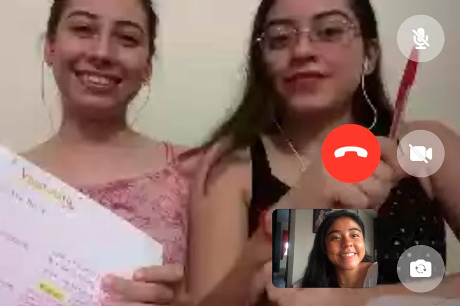  Karen impartindo asesor&iacute;a en l&iacute;nea a alumna.