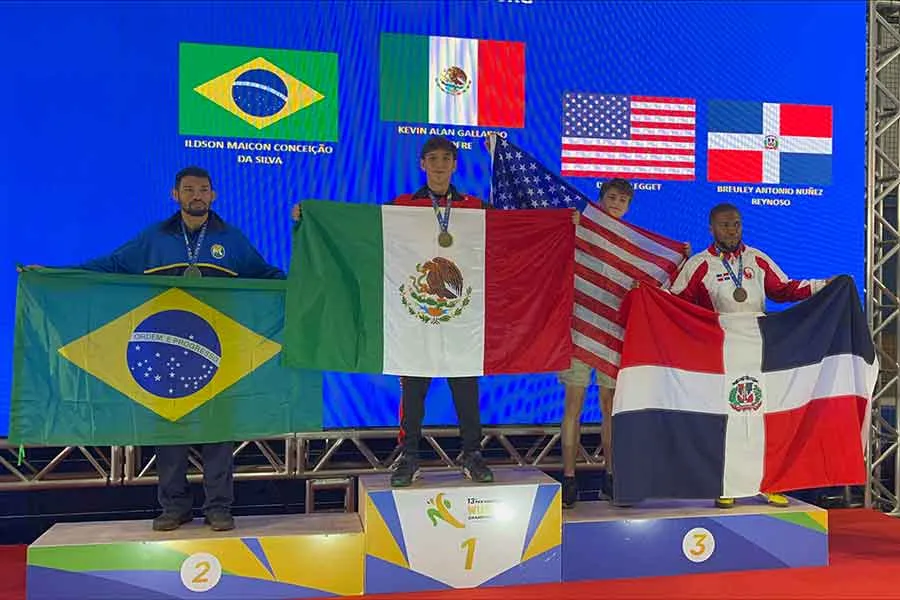 Kevin Onofre ganador de la medalla de oro en el Campeonato Panamericano  de Wushu.