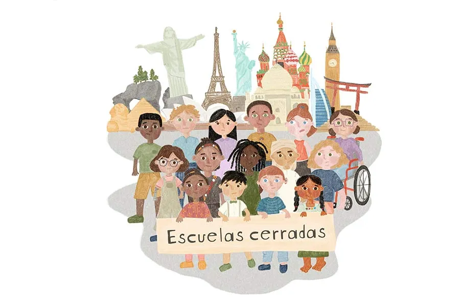 Ilustraci&oacute;n de ni&ntilde;os por AnaRoGU, para el libro "Esperanza, &iquest;D&oacute;nde est&aacute;s?"