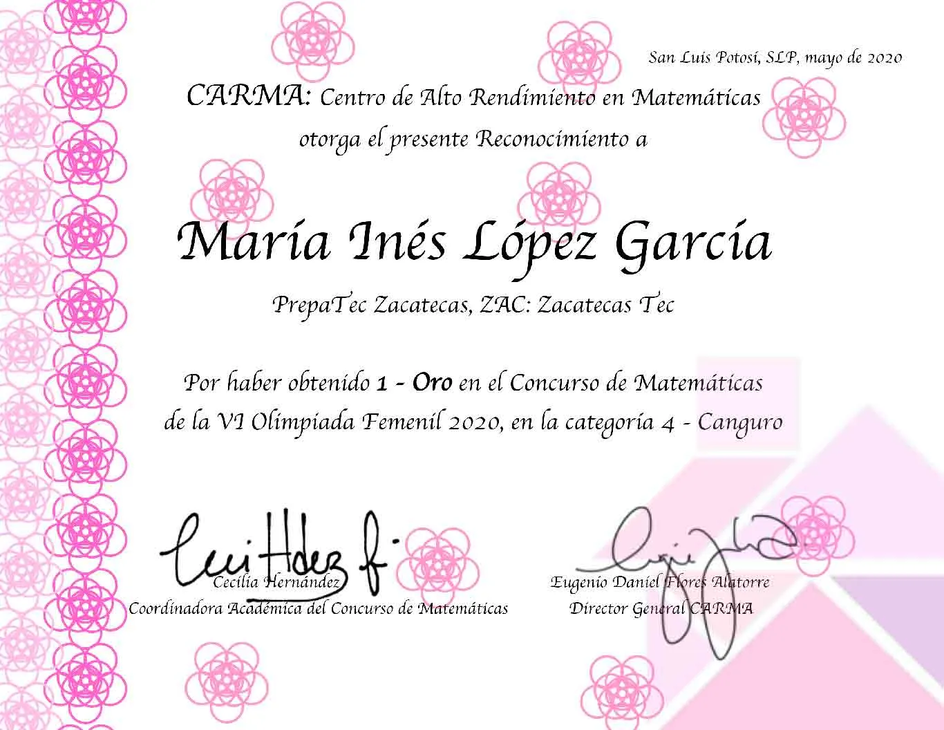 maria-ines-gana-oro-en-olimpiada-matematicas-zacatecas-campeonas