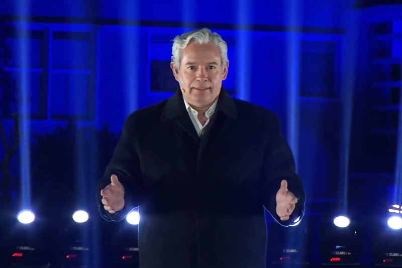 Mario Adrian Flores, vicepresidente Regi&oacute;n Monterrey, Encendido de Luz Diciembre 2020