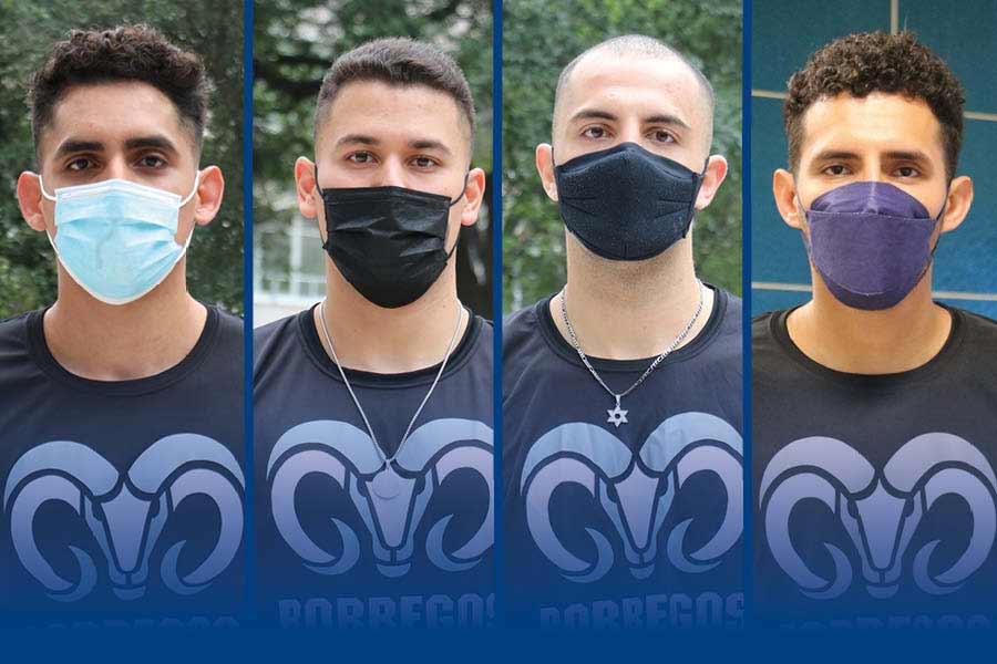 Paulo César Arroyo, Orlando Torrero, Luis Jacobo Motola y Juan Diego Arroyo, son integrantes del equipo de basquetbol.