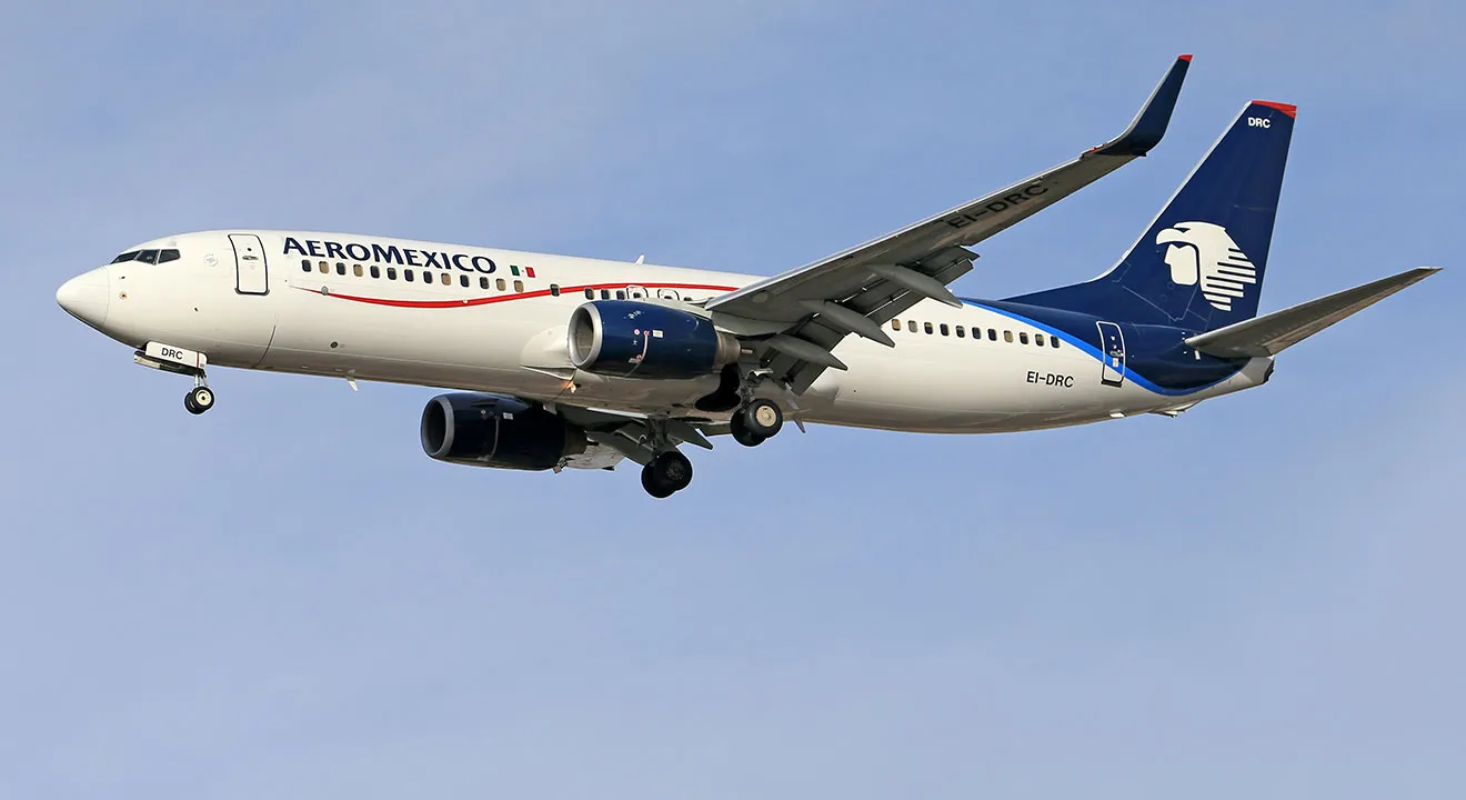 Avión de Aeroméxico. 
