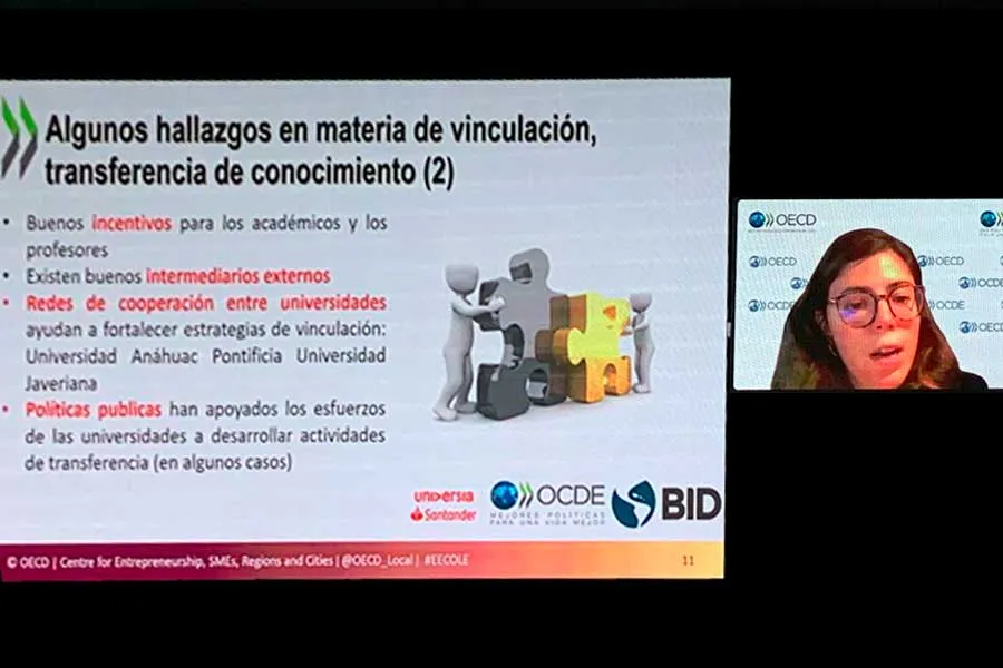 Mar&iacute;a Sobr&oacute;n, analista de la OCDE, present&oacute; el informe que contempla 11 casos de estudio de universidades de Am&eacute;rica Latina.