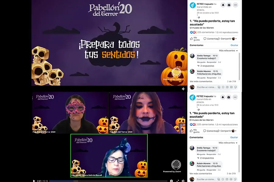 El pabell&oacute;n del terror 2020 de PrepaTec Irapuato en l&iacute;nea. 