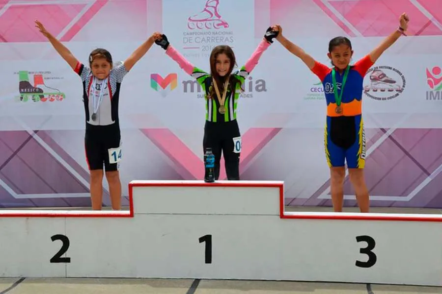 Mar&iacute;a Fernanda Ordaz, representante chiapaneca de patinaje en ruedas