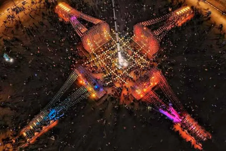 Presentación "Altar de altares" en el zócalo de la CDMX