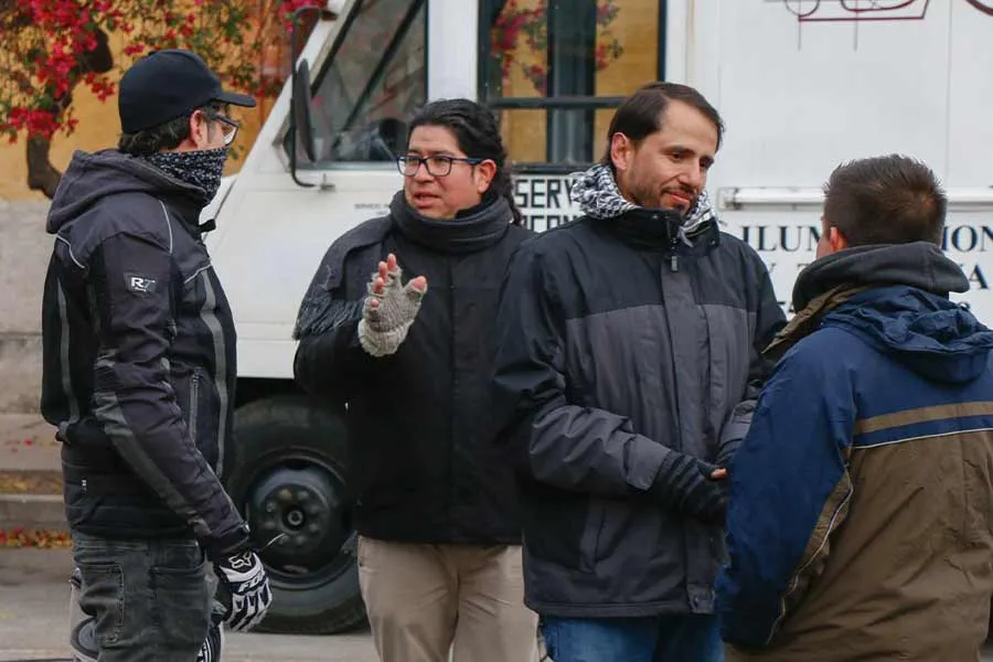 2019. Salvador durante una producci&oacute;n audiovisual en Aguascalientes.
