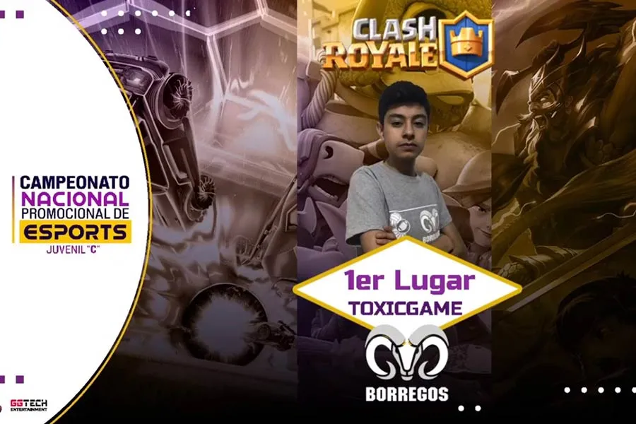 Santiago campe&oacute;n nacional de Clash Royale en el p&oacute;dium de CONADEIP
