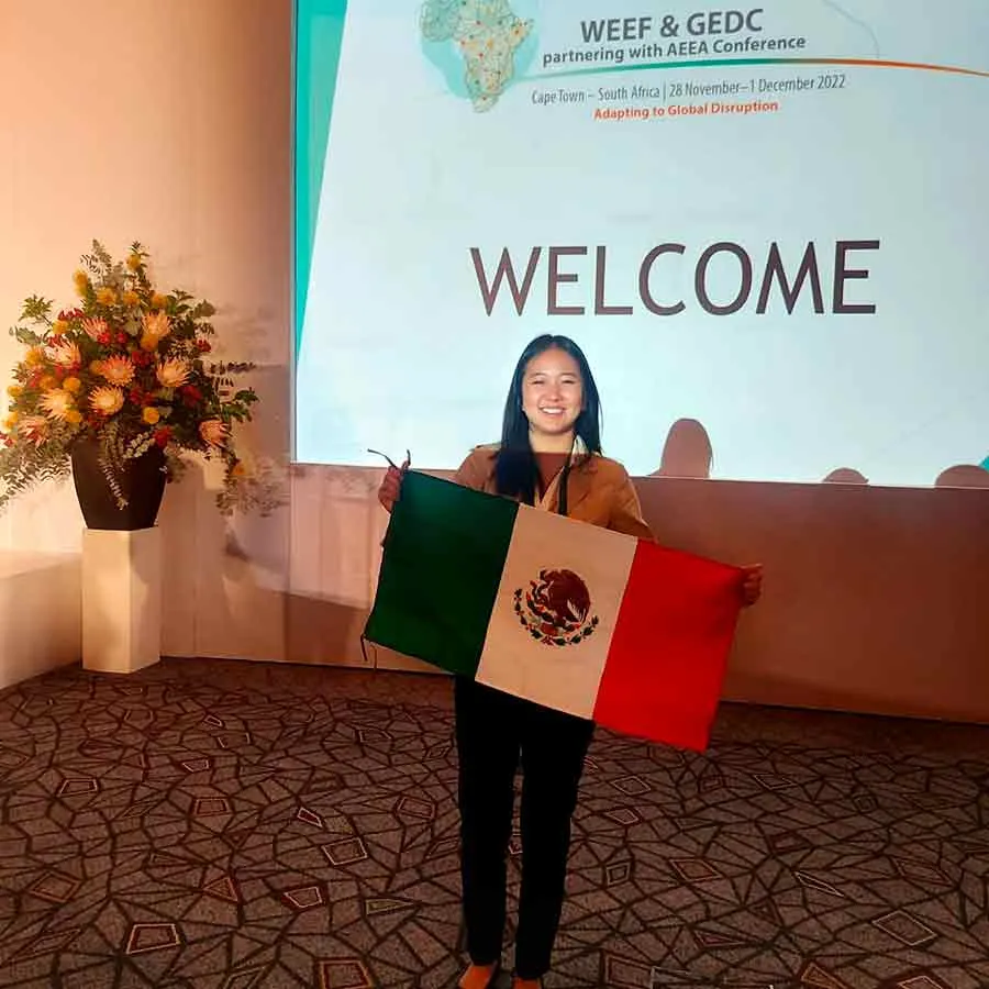 Alumna Sayuri obtuvo beca ANFEI para congreso en &Aacute;frica sobre ingenier&iacute;a.