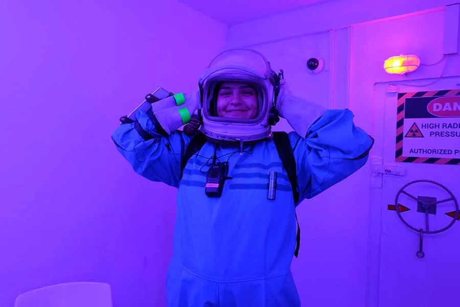 Shalom Carmona, estudiante del campus Monterrey, particip&oacute; en una misi&oacute;n an&aacute;loga para simular experimentos como si estuviera en el espacio.