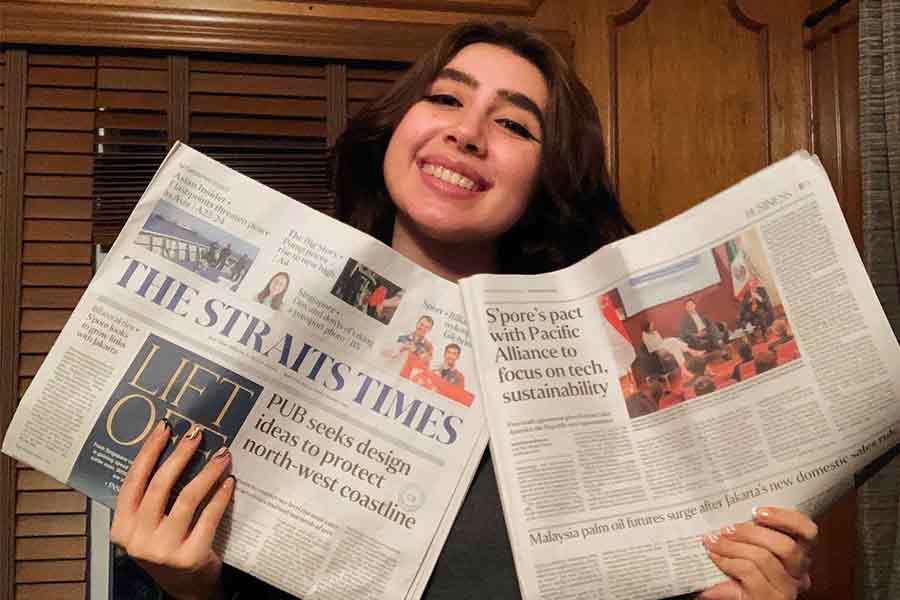 Estudiante Tec es corresponsal de M&eacute;xico en Singapur y participa en consejo de periodistas de negocios