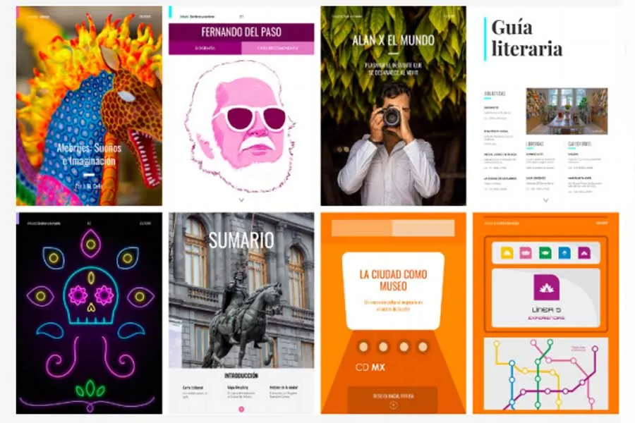 Parte de los contenido de la revista interactiva Souvenir, de la EXATEC Karla Cece&ntilde;a