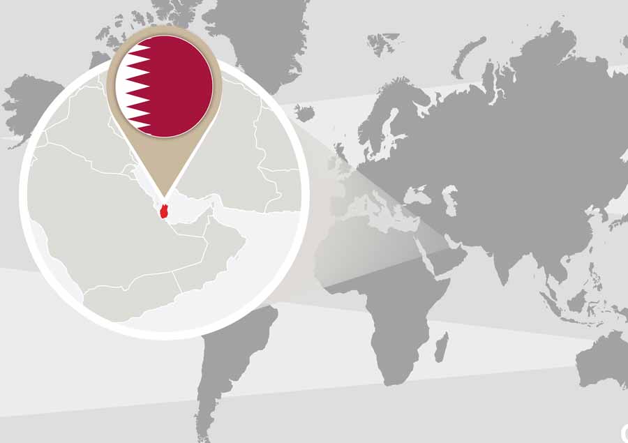 Ubicaci&oacute;n de Qatar