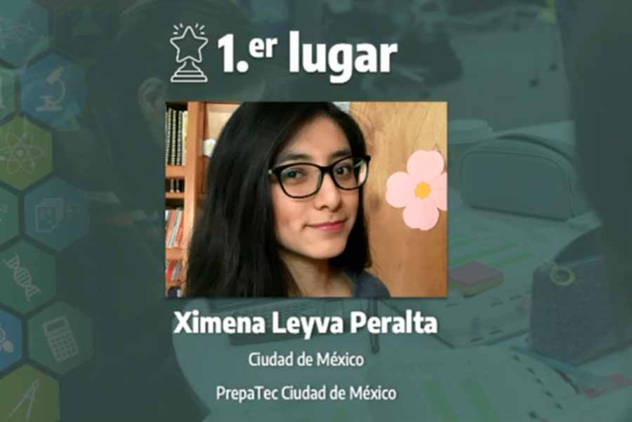 Ximena Leyva, , ganadora de categor&iacute;a de qu&iacute;mica, 16 Concurso Internacional de Ciencias