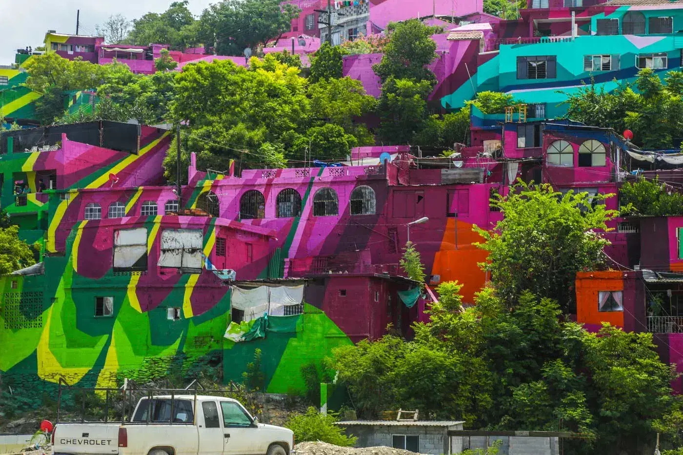 La obra le dio colorido al sector.