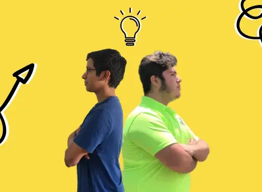 Sebastián y Ramiro de espaldas