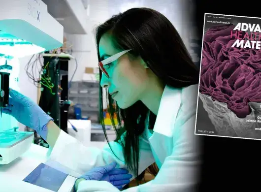 Foto microscópica de científicos Tec, portada de revista internacional