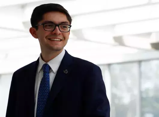 Ariel Delgado, estudiante de Ingeniería Química, en el Tec campus Estado de México.
