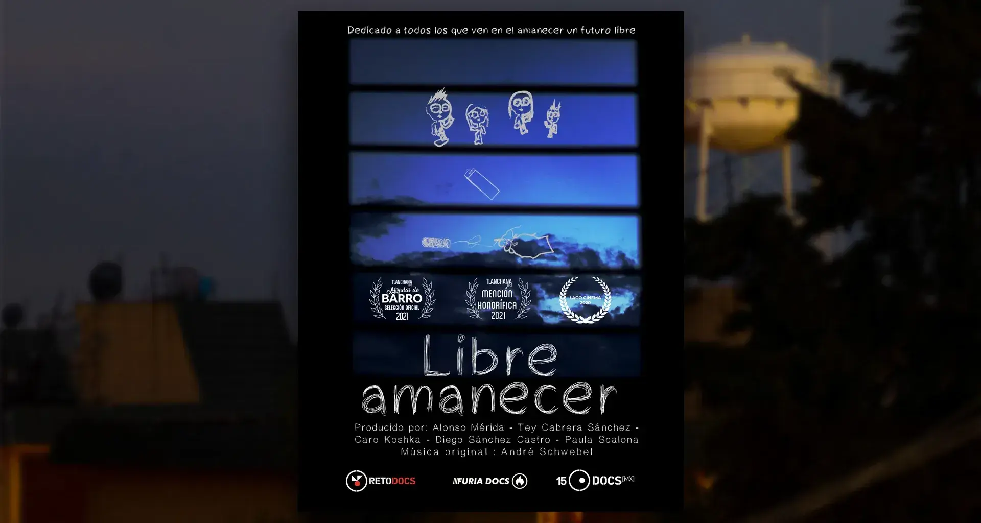 Póster del cortometraje Libre amanecer, multipremiado, hecho por alumnos Tec