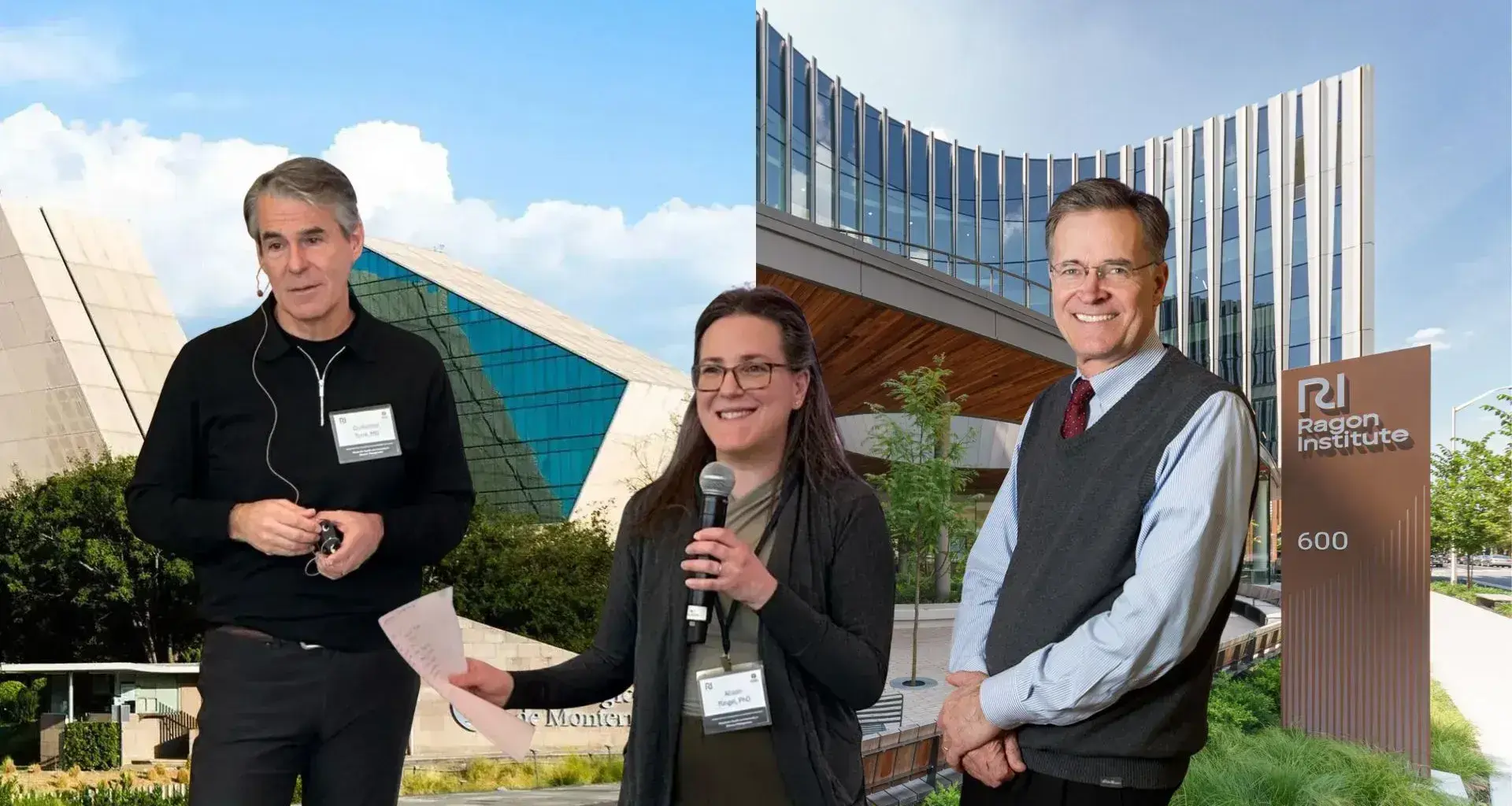 Dr. Guillermo Torre, rector de TECSALUD, Bruce D. Walker, director del Ragon Institute y Alison Ringel, investigadora en el Ragon Institute.