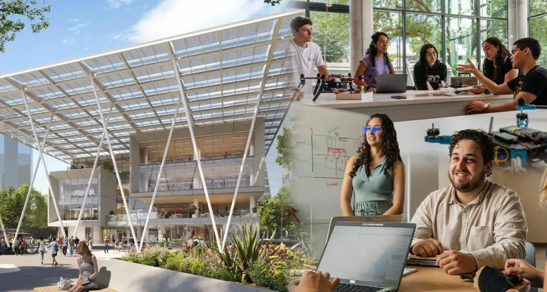 varias imágenes del hub de innovacion 